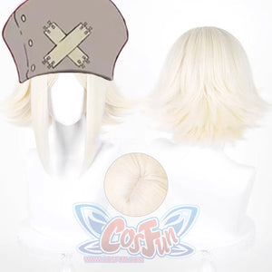 GACHIAKUTA Eishia cosplay wig back and front views with cap construction close-up detail
