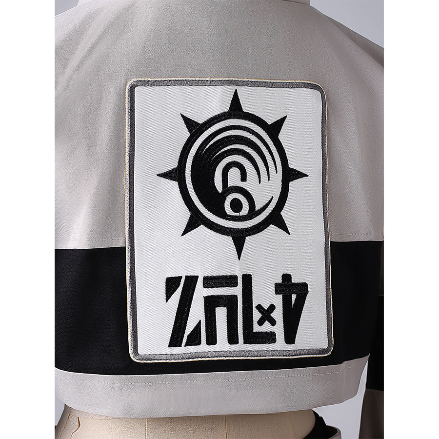 Riyo cosplay costume armband emblem patch with Japanese text and black spiral design