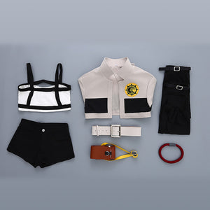 Riyo cosplay costume complete set flat lay with all pieces and accessories included in outfit