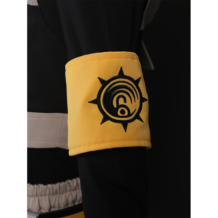 Rudo cosplay costume yellow armband with black embroidered gear emblem