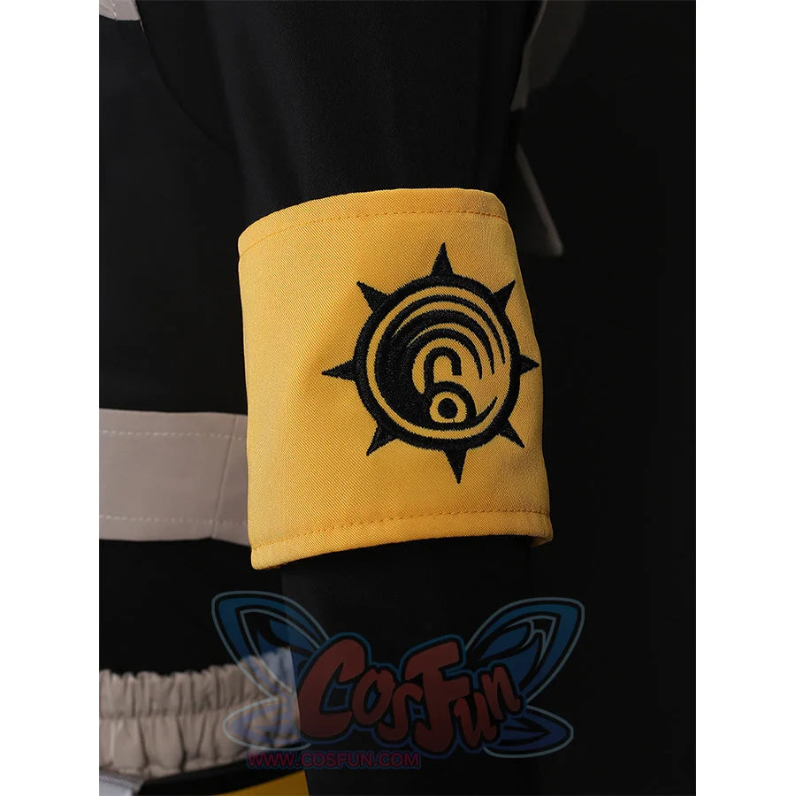 Rudo cosplay costume yellow armband with black embroidered gear emblem