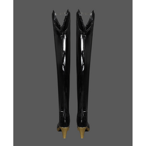 Game Rivals Emma Frost Cosplay Boots, there is a zipper on the back of the boots.