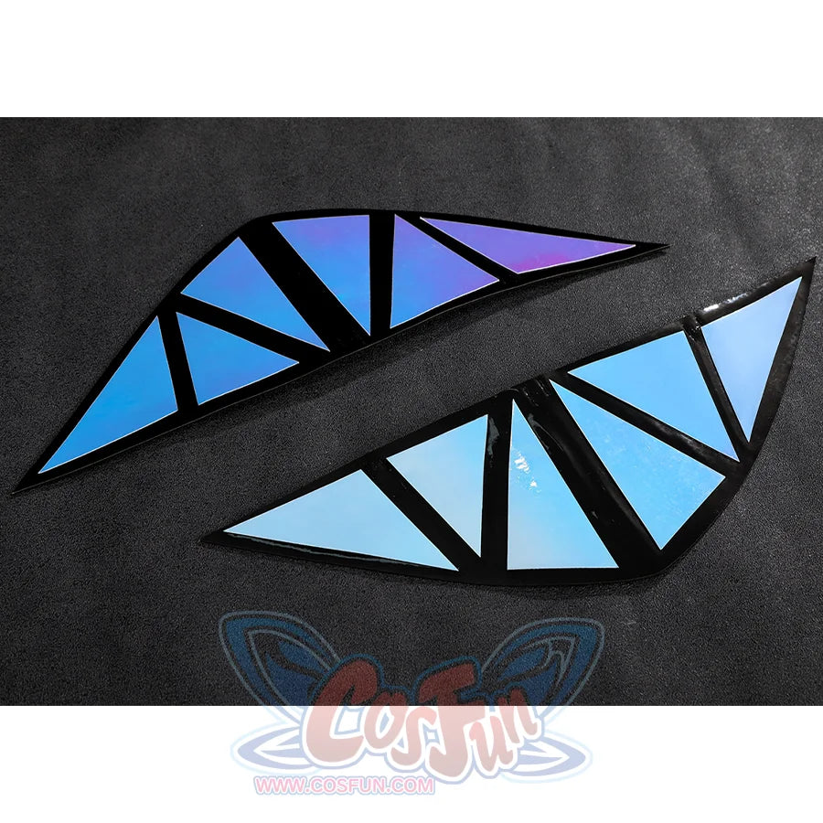 Game Rivals Emma Frost Cosplay Costume, pauldrons is made of triangular laser material. 