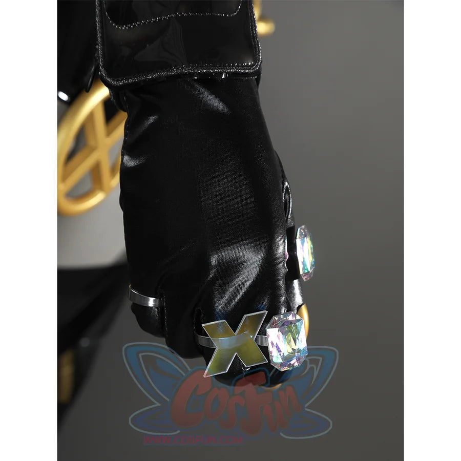 Game Rivals Emma Frost Cosplay Costume, his includes X-shaped ring and gemstone rings.