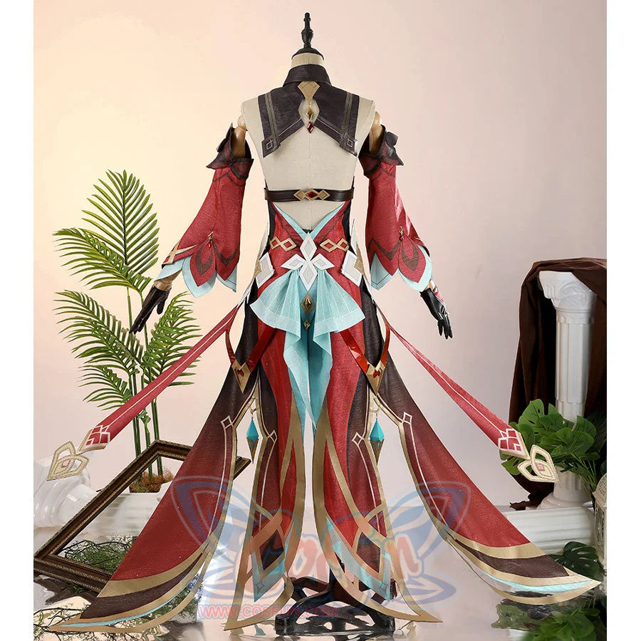 Alice Cosplay Costume back view displaying collar, shoulder details, and flowing cape-like panels