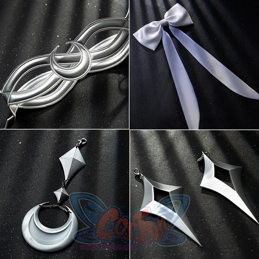 Genshin Impact Columbina cosplay choker and accessories group a moon-ornamented coil.
