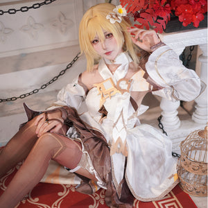 Genshin Impact Traveler Lumine Cosplay Costume N09920