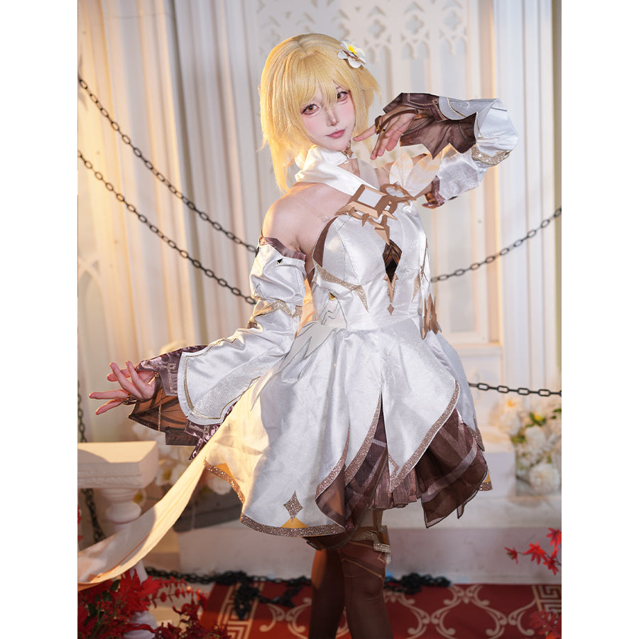 Genshin Impact Traveler Lumine Cosplay Costume N09920