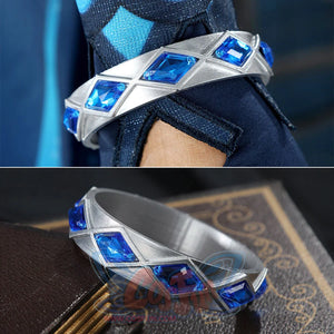 Yelan Cosplay Costume silver headband with blue gems for Tranquil Banquet outfit accessories