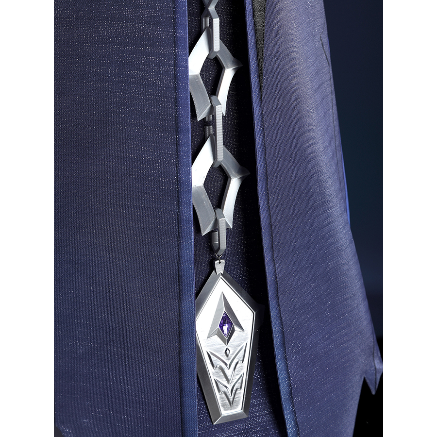 Genshin Impact Flins Cosplay Costume, sliver metal train prop.