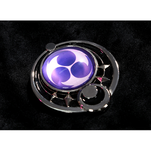 Genshin Impact Flins Cosplay Costume, featuring a round purple ornament on the back of the belt.