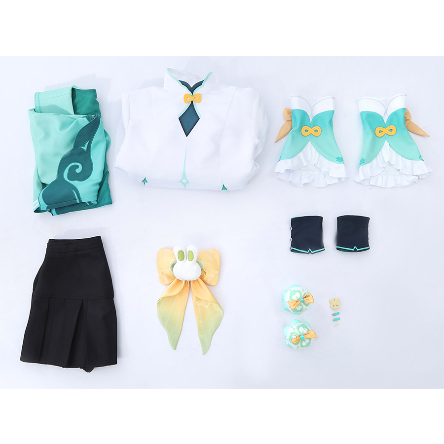 Genshin Impact Yaoyao Rainlit Bamboo Reverie Cosplay Costume N09900