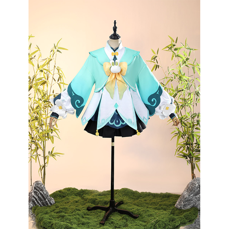 Genshin Impact Yaoyao Rainlit Bamboo Reverie Cosplay Costume N09900