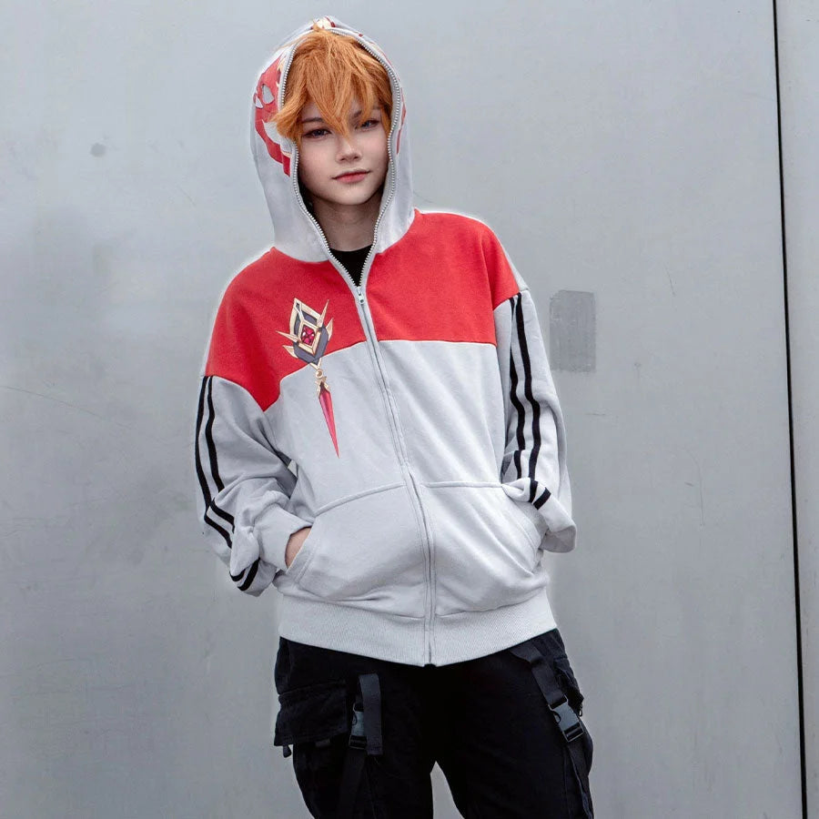 【FLASH SALE】COSFUN Gesnhin Impact Childe Tartaglia Derivative Full Zip Hoodie Jacket BST0027 Sweatshirt