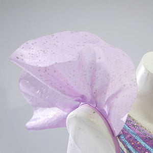 Halloween Glinda Cosplay Costume Blue and Purple Embroidered Dress N09790