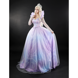 Glinda Cosplay Costume Premium Version, showcasing a large skirt design.