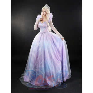 Glinda Cosplay Costume Premium Version, showcasing a large skirt design.