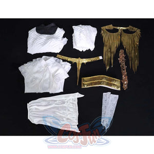 Dark Souls III Gwyndolin Cosplay Costume Includes top, skirt, wings, cloak, necklace, belt, decorative chain veil, sleeves