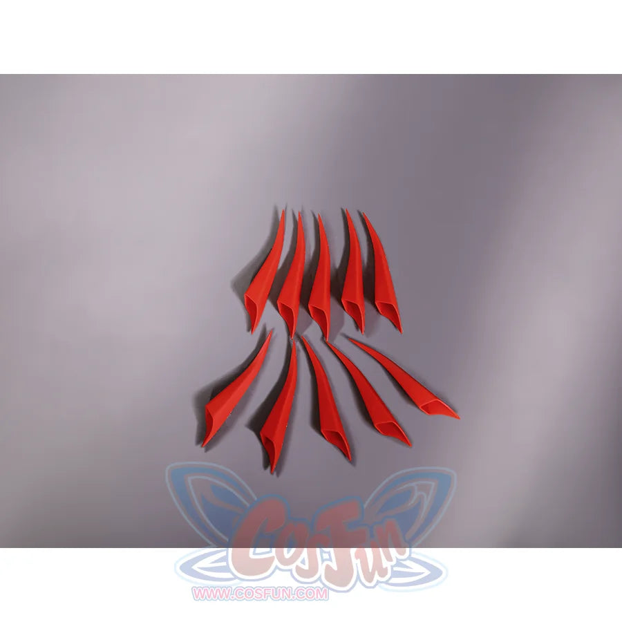 Alastor cosplay costume accessories, red pointed finger cots representing the character's claws