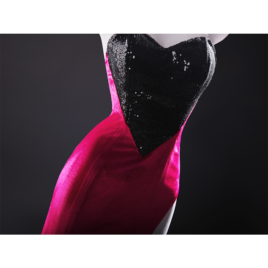 Hazbin Hotel Season 2 Angel Dust Formal Gown Cosplay Costume Sequin Velvet Version N09903