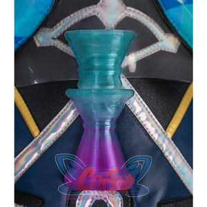 Honkai_Star_Rail_Cerydra_Cosplay_Costume_gradient_waist_ornament, transition from blue-green above to purple-red below.