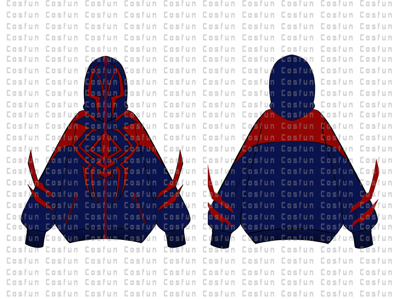 READY TO SHIP COSFUN Original Spider-Man Zip-Up Hoodie Sweatshirt IF0006