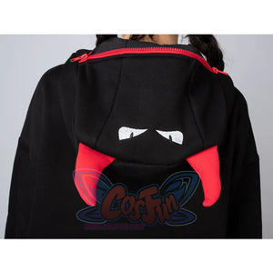 Original Oversized Black Bat Hooded Sweatshirt N00716 Sweatshirt