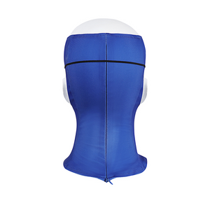 Invincible Season 4 Mark Grayson Cosplay Costume with blue mask, back view.