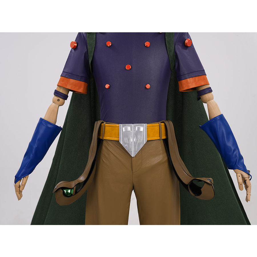 JOJO Bizarre Adventure Gyro Zeppeli Cosplay Costume, there is a purple armlet on each of the two arms.