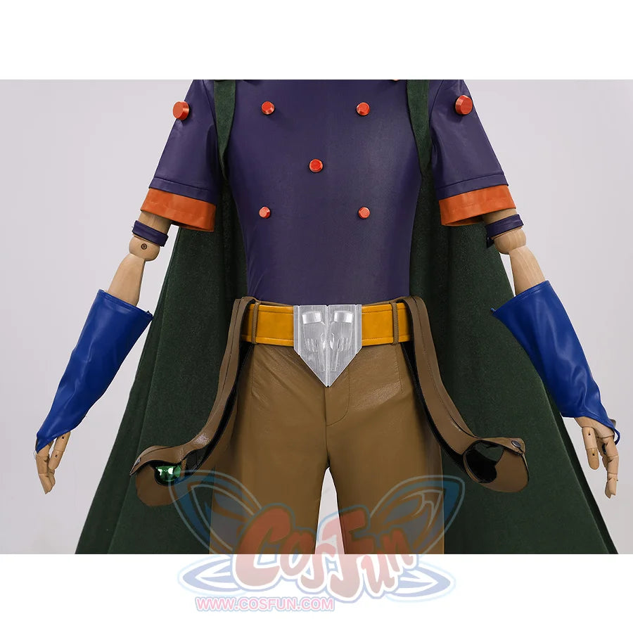 JOJO Bizarre Adventure Gyro Zeppeli Cosplay Costume, there is a purple armlet on each of the two arms.