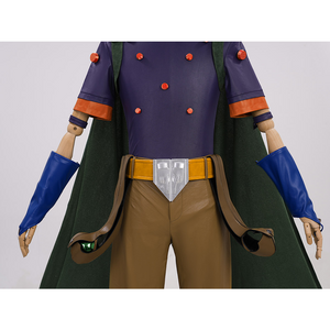 JOJO Bizarre Adventure Gyro Zeppeli Cosplay Costume, there is a purple armlet on each of the two arms.