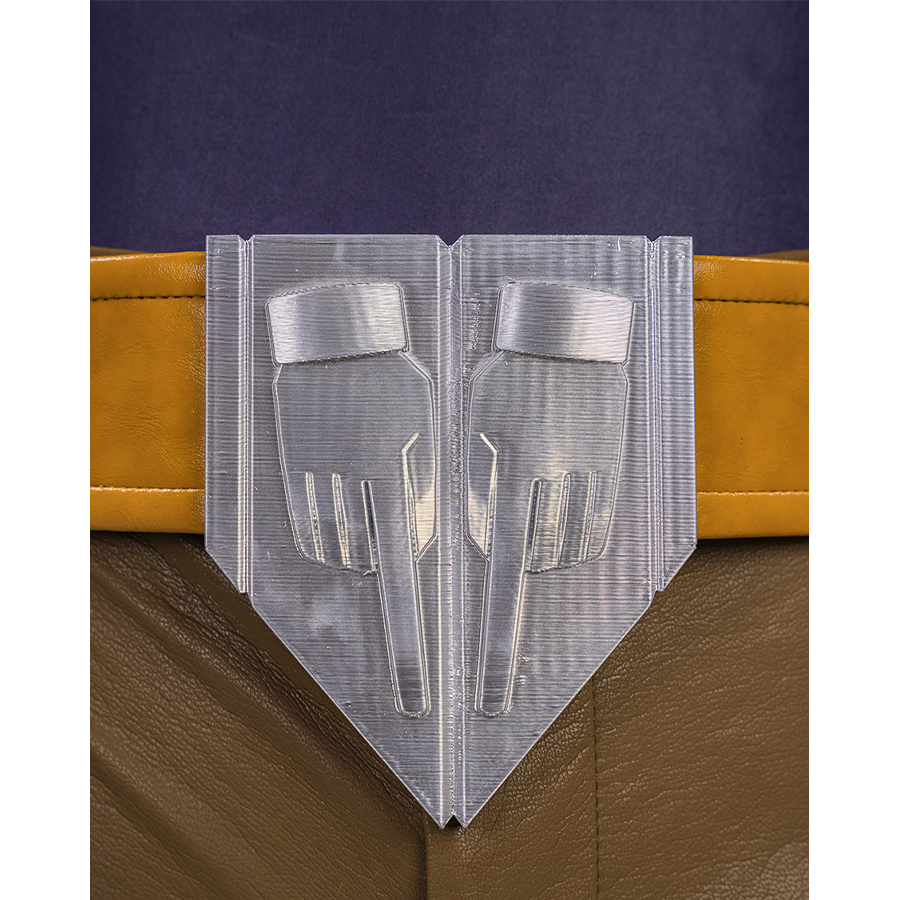 JOJO Bizarre Adventure Gyro Zeppeli Cosplay Costume, yellow belt with sliver buckel.