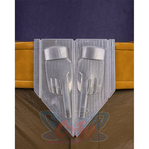 JOJO Bizarre Adventure Gyro Zeppeli Cosplay Costume, yellow belt with sliver buckel.