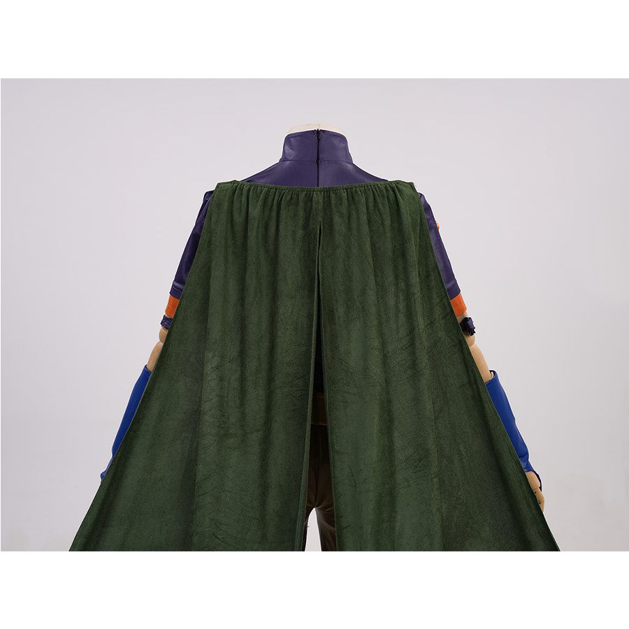 JOJO Bizarre Adventure Gyro Zeppeli Cosplay Costume, dark green slit long cloak.