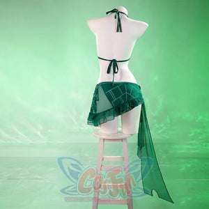 Little Girl cosplay Anime Cosplay Jolyne Cujoh 3-Piece Bikini Sheer... back view