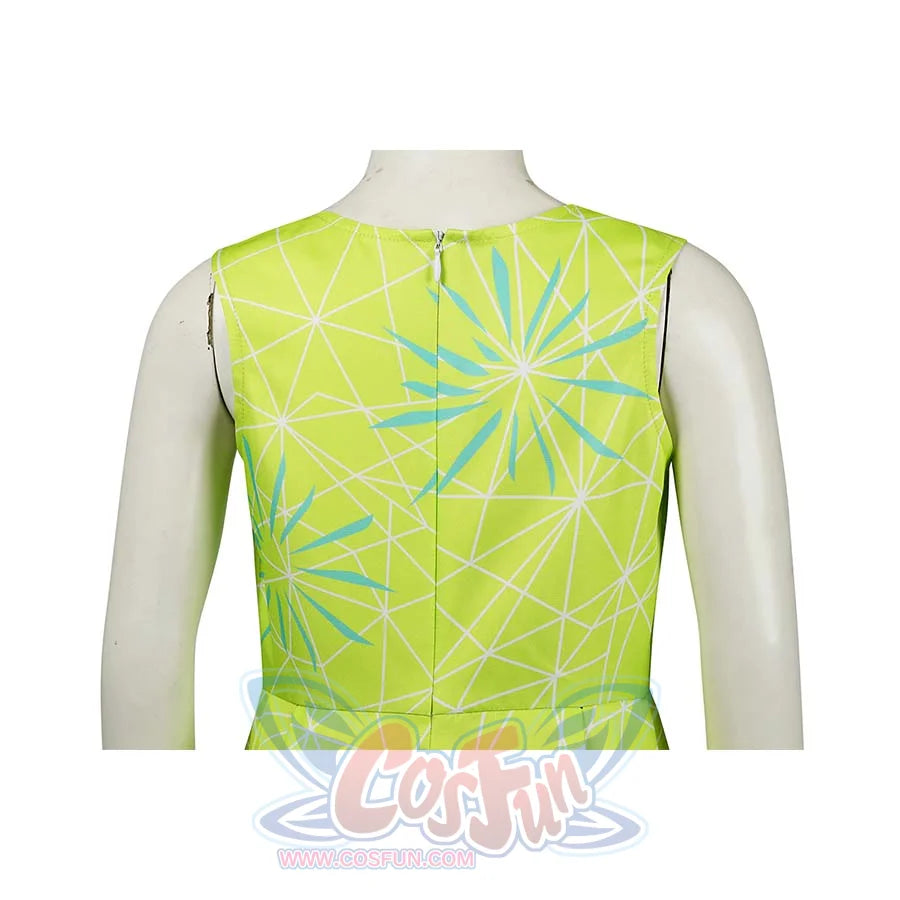 Close - up of the zipper at the back of the Joy cosplay dress, highlighting the dress’s closure and pattern details.