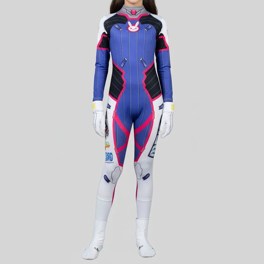 【Kid Cosplay】D.Va Hana Song Cosplay Costume CLT3611_Kid Costumes