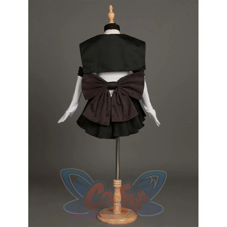 Back view of the costume on a mannequin, emphasizing the large bow at the back and the sailor collar.