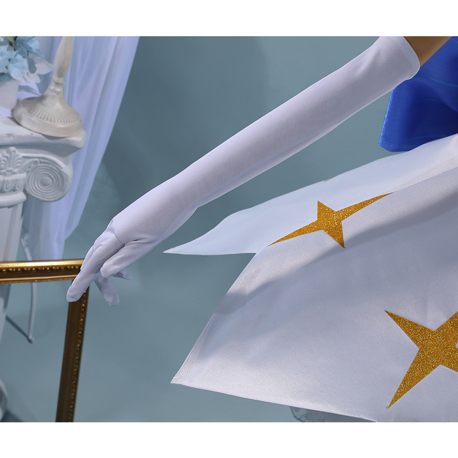 Knights of Guinevere Ballet Dress Cosplay Costume, white long gloves, Shows an elegant touch.