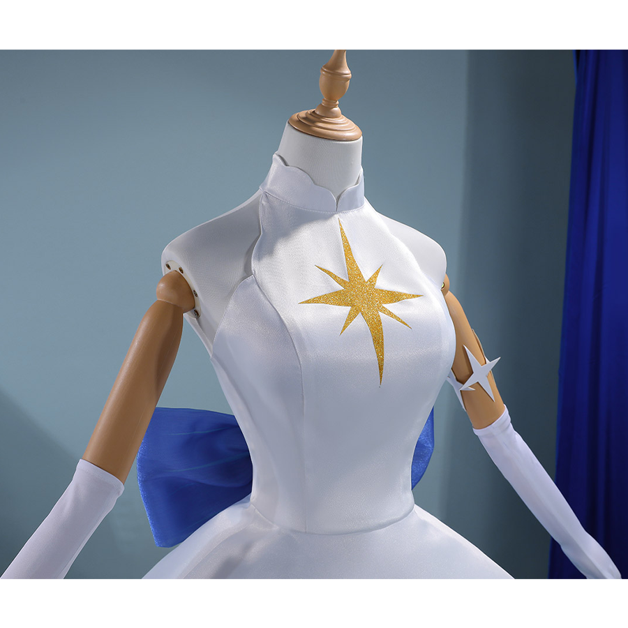 Knights of Guinevere Ballet Dress Cosplay Costume, adorned with golden starlight on the chest.