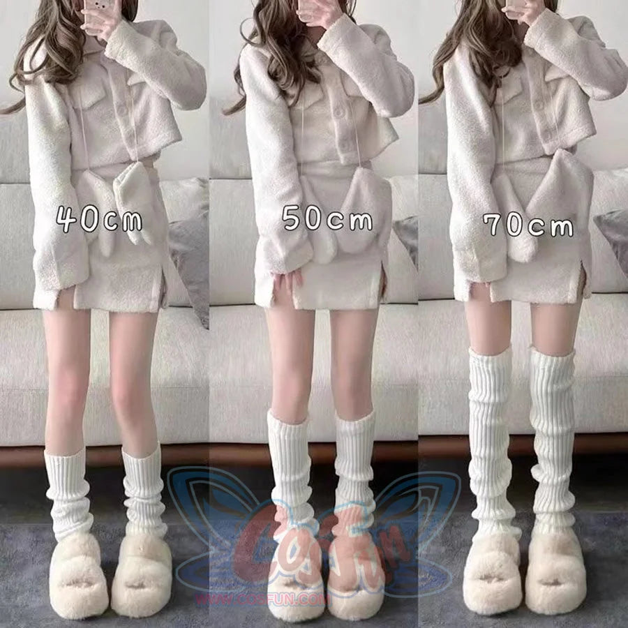 Y2K Japanese Harajuku Leg Warmers Winter Socks