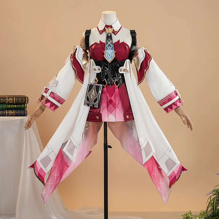 Genshin Impact Linnea cosplay costume full set displayed on a mannequin, front view