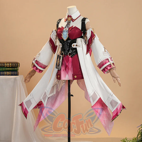 Genshin Impact Linnea cosplay costume upper body shown on a mannequin, front angle view