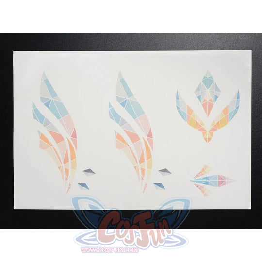 Genshin Impact Linnea cosplay geometric tattoo sticker designs included with costume
