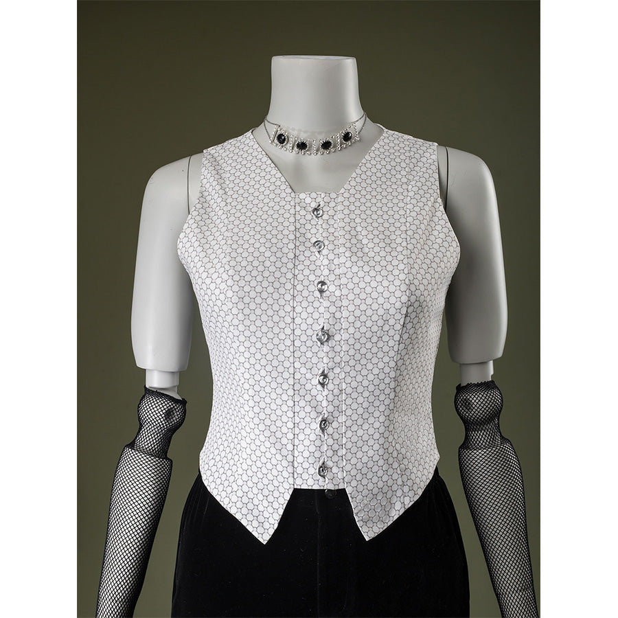 Close-up of Maestro cosplay costume