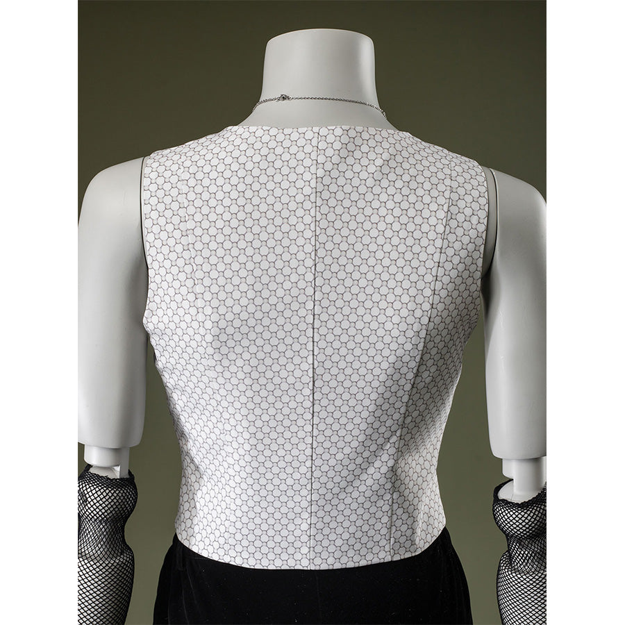 Close-up of Maestro cosplay costume