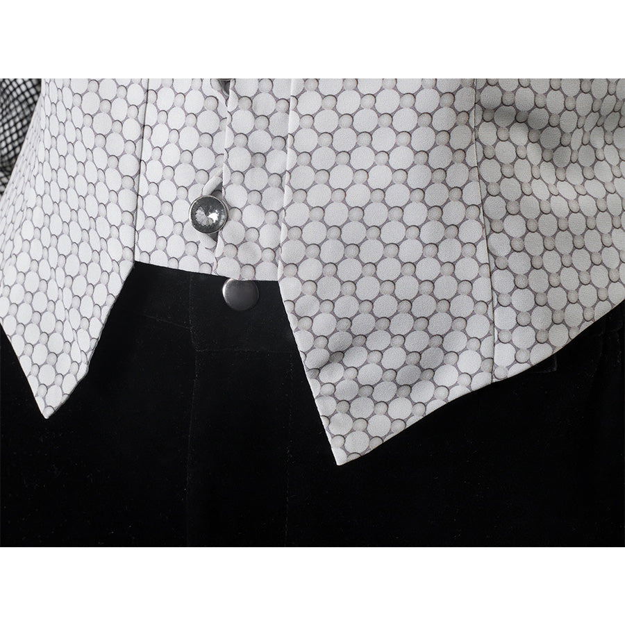 Close-up of Maestro cosplay costume