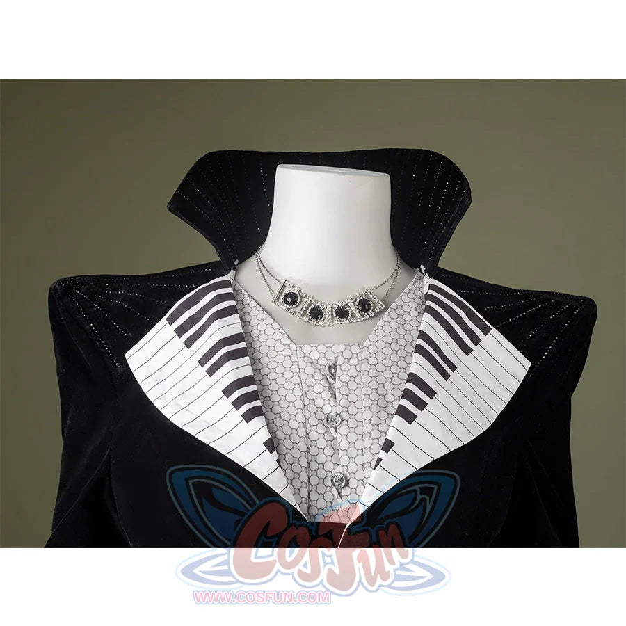 Close-up of Maestro cosplay costume