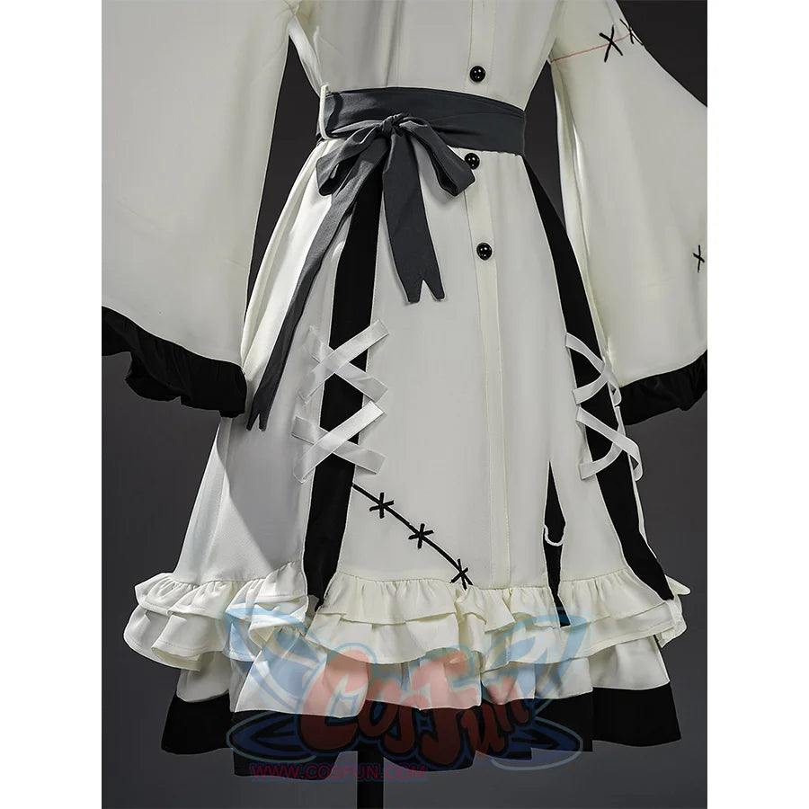 Hikami Meruru cosplay costume dress hem with layered ruffles and black trim detail