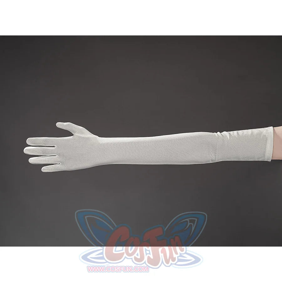 Hikami Meruru cosplay costume white long gloves accessory with ruffle trim